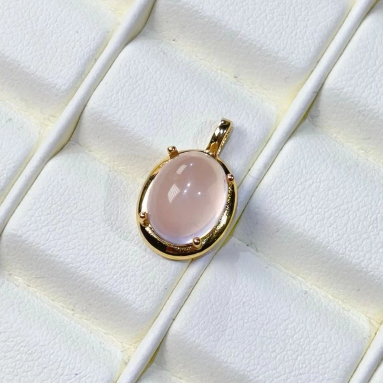 

Simple 925 Silver Crystal Pendant Natural Rose Quartz Pendant 8mm*10mm 3ct Genuine Rose Quartz Jewelry for Women