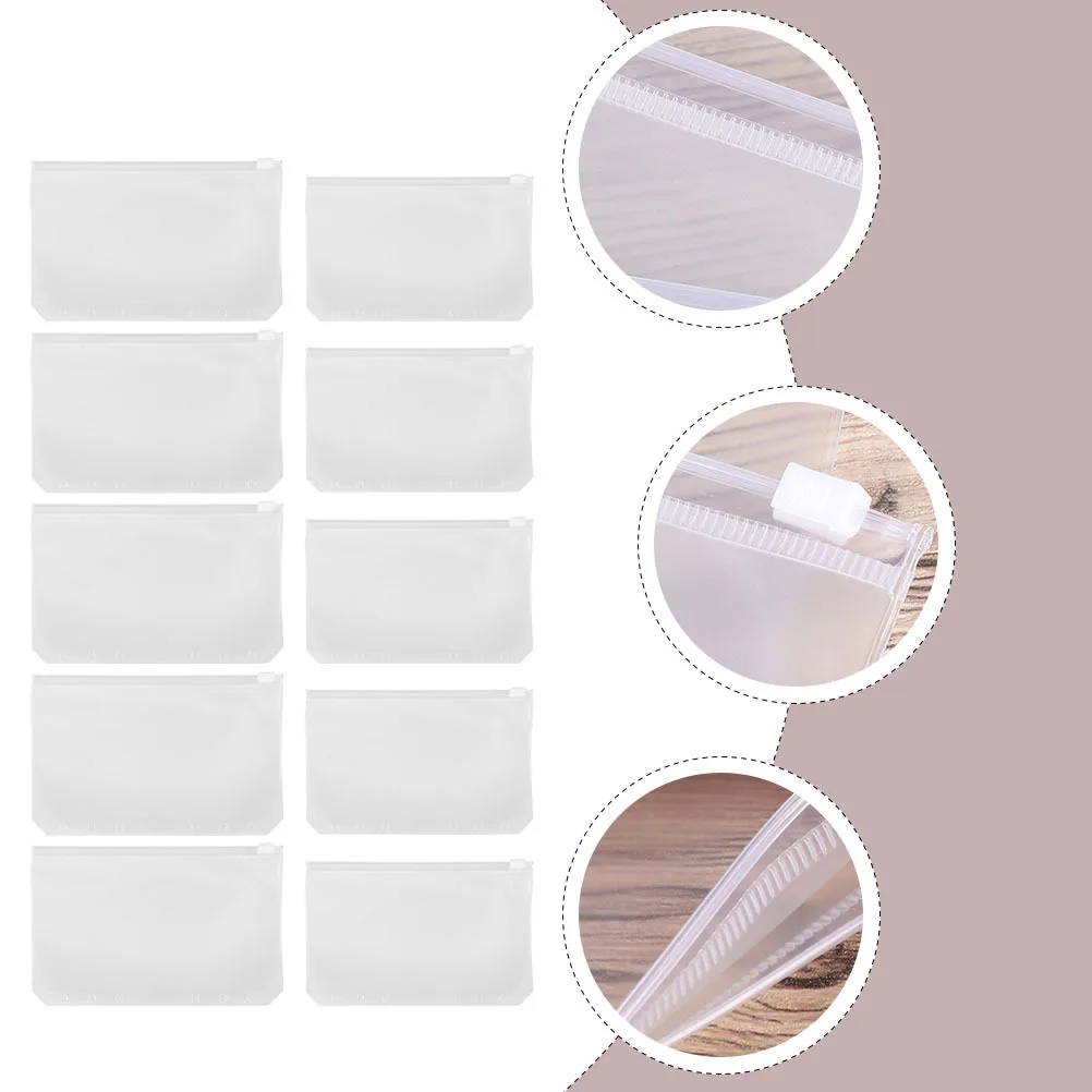 

20Pcs Large Opening PVC Document Bags Zipper Pouches for Organizing Files Papers Stationery Documents Bag Zipper Storage Bag