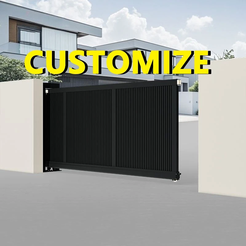 

Any Size Custom Aluminum Sliding Secure Driveway Gate Privacy Heavy Duty Durable Weatherproof Commercial Residential Villa Outdo