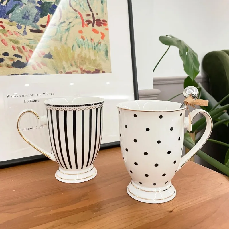 Nordic Retro Light Luxury Coffee Cup Western Phnom Penh Couple Ceramic Cups Premium Afternoon Tea Mug