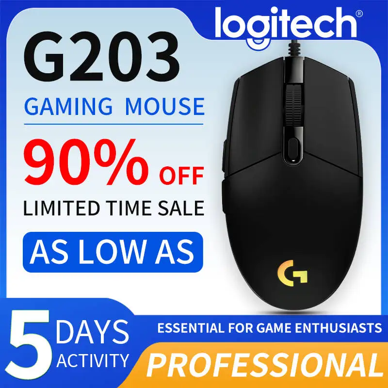 

Logitech G203 new product professional gaming mouse with sensitive response and ergonomic design for esports11