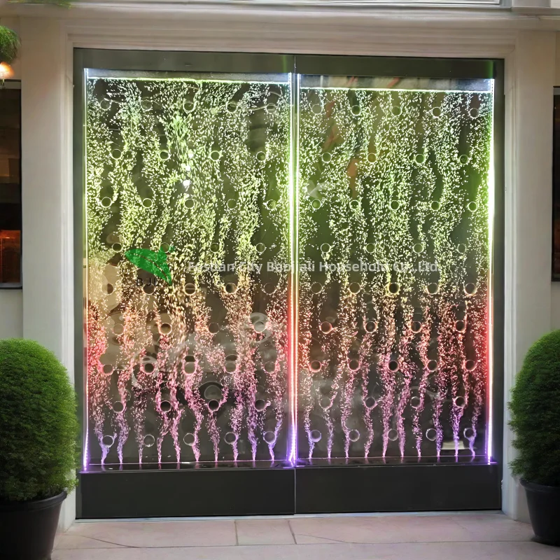 custom.Glowing Romantic Colorful Led Acrylic Bubble Wall Luxury Wedding Stage Backdrop Decoration