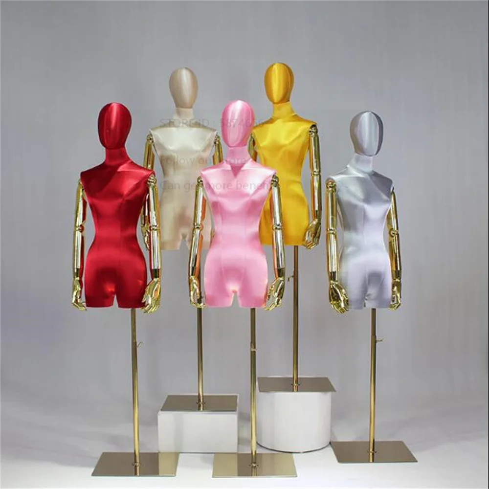 Full Female Hand Cloth Art Mannequin for Silk Fabric, Body Tripod Base, Model Jewelry, Flexible, Adjustable Pin, C840, 24Style