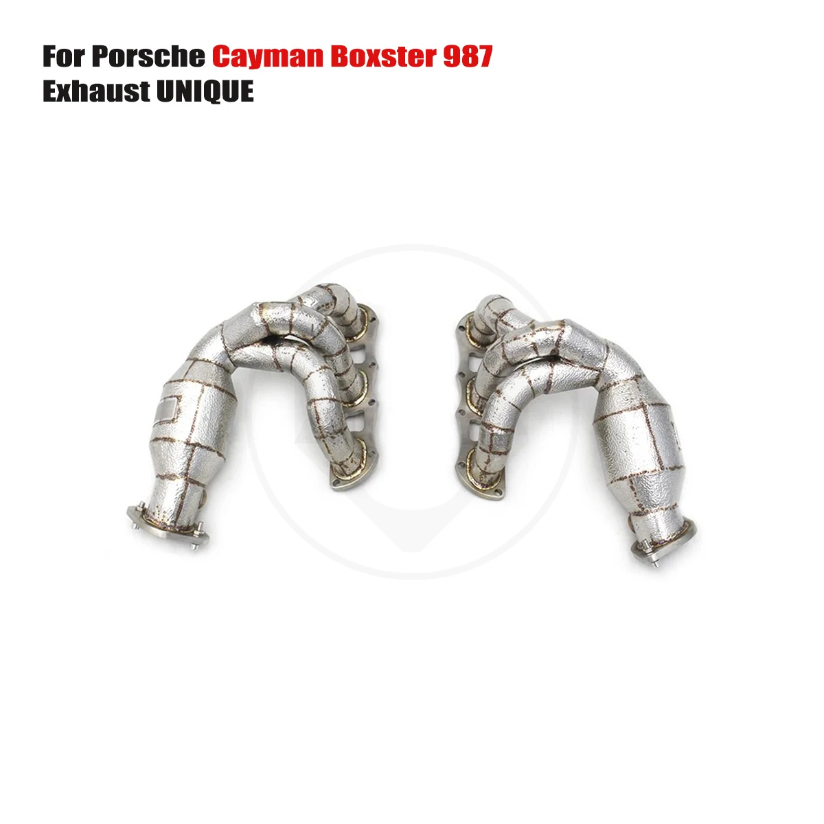 UNIQUE for2006-2010 Porsche cayenne 957 3.6L 4.8L 4.8T Manifold Header with Heat Shield High Performance SS304 Exhaust System