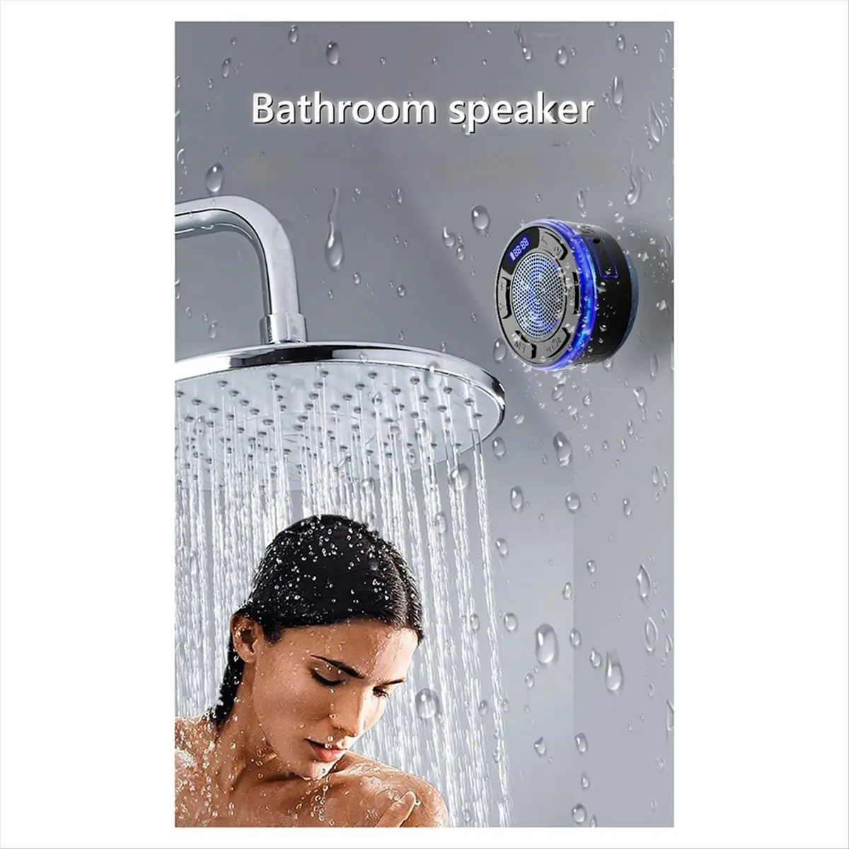 

MYdaY- Wireless Bluetooth Speakers Waterproof Outdoor Household High Sound Quality Long Battery Life Atmosphere Light Black