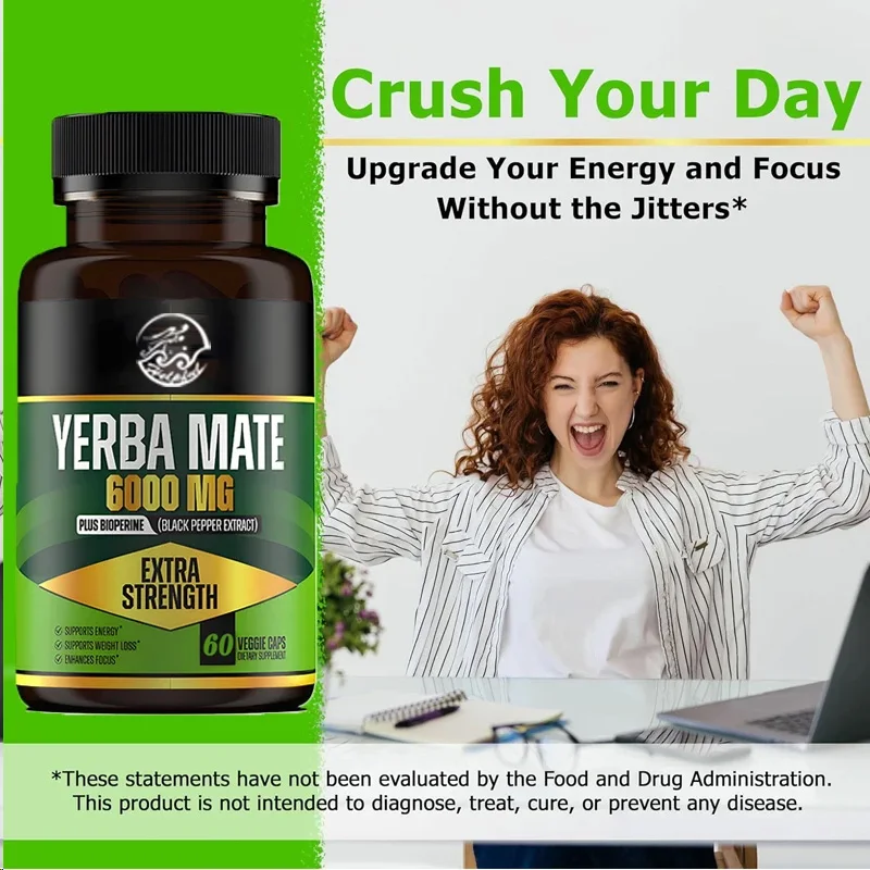 Each capsule contains 60 milligrams of caffeine, used to cleanse natural energy, with a concentration of 60 capsules