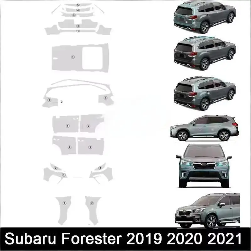 

For Subaru Forester 2019-2021 TPU Paint Protection Film Self-Healing Clear Bra Pre-cut PPF Kit Car Body Anti-Scratch Resistant
