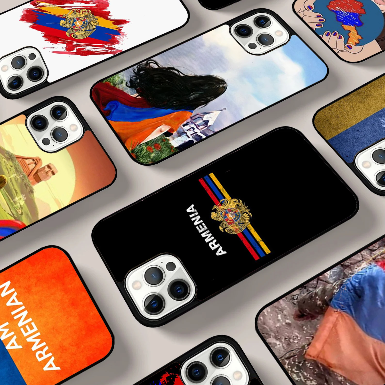 أرمينيا العلم الأرمني جراب هاتف آيفون 17 الهواء 16 15 14 13 12 11 برو ماكس ماكس زائد غطاء الوفير