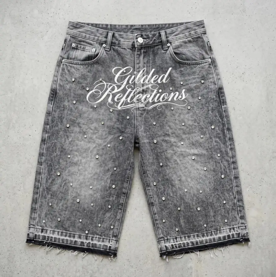 Leg Men S Low Rise Denim Shorts Knee Fit Straight Leg Length Fit Straight Shorts High Quality Men S Denim