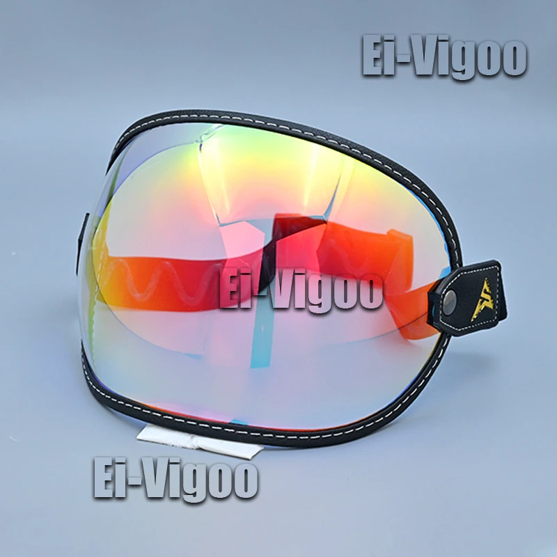 Casco Universal para motocicleta, visera de escudo de burbujas, lentes de sol, accesorios para gafas, se adaptan a todos los cascos de cara abierta Retro Vintage