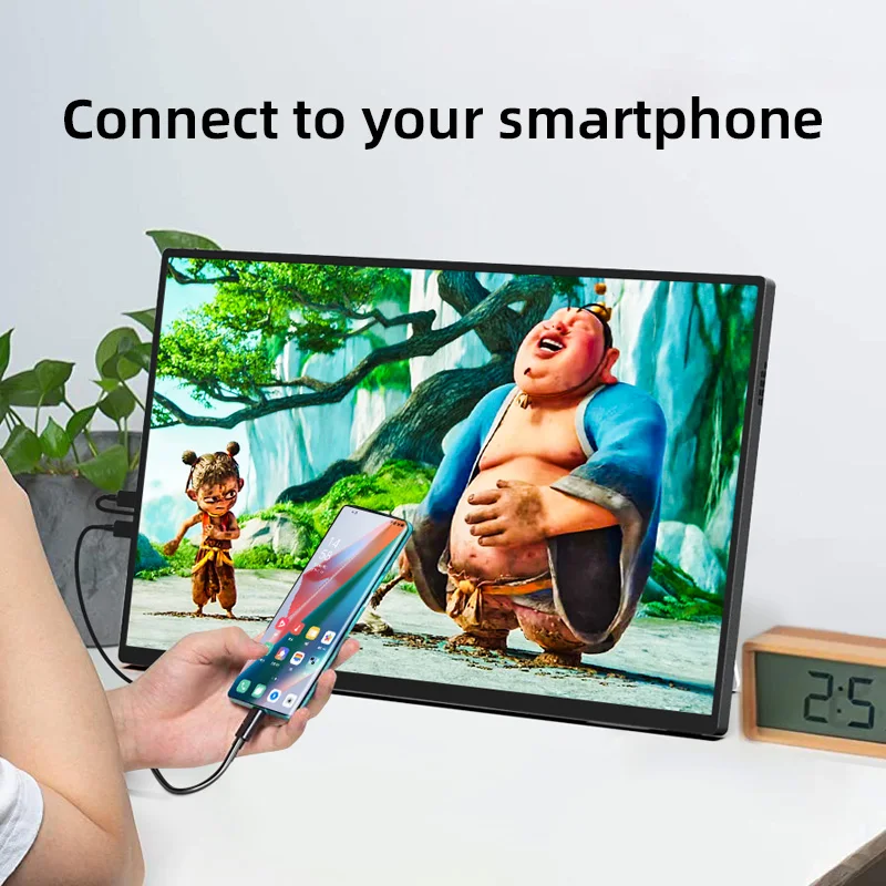 Monitor portátil de 18,5 pulgadas 100Hz RGB100% con orificio VESA y soporte trasero pantalla extendida para ordenador portátil pantalla HDR de ADS-IPS