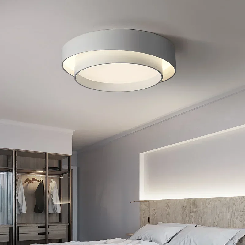 Imagem -03 - Modern Lâmpada do Teto Led Designer Lustre Living And Dining Room Iluminação Creative Master Bedroom Lights Branco Preto Cinza