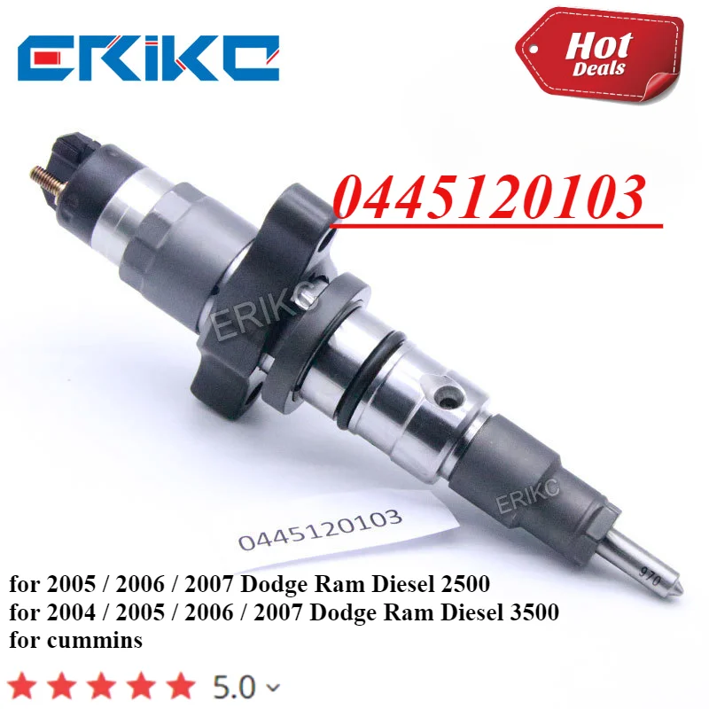 

ERIKC New 0445120103 Common Rail Injector Nozzle 0 445 120 103 For Cummins Dodge Ram 2500 3500 Diesel Engine 2005/2006/2007