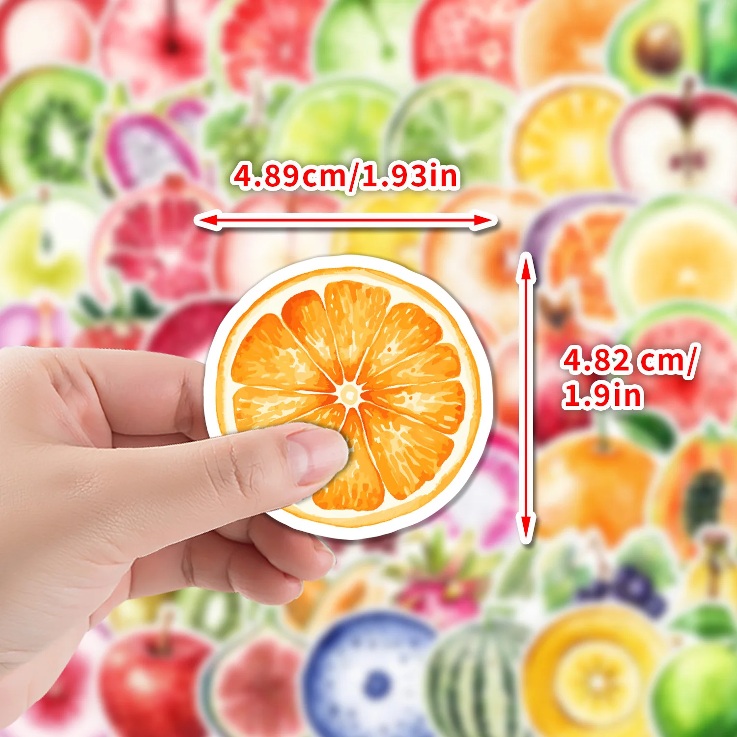 50PCS Fruit Aesthetics Graffiti Stickers Creative Cartoon Fruits Decal DIY Luggage Phone Guitar Skateboard Waterproof Sticker