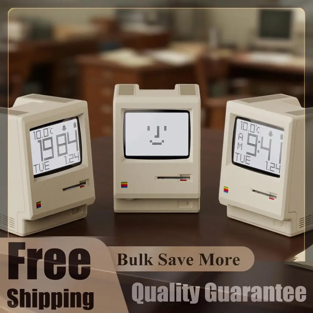 

Maclock Retro Clock Creativity Alarm Clock Student Specific Wake Up Artifact Desktop Decor Computer Keyboard Accessories Gift