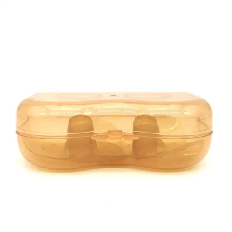 

2 шт. ультратонкие мягкие силиконовые защитные накладки на соски для кормления грудным молоком конической формы с футляром для