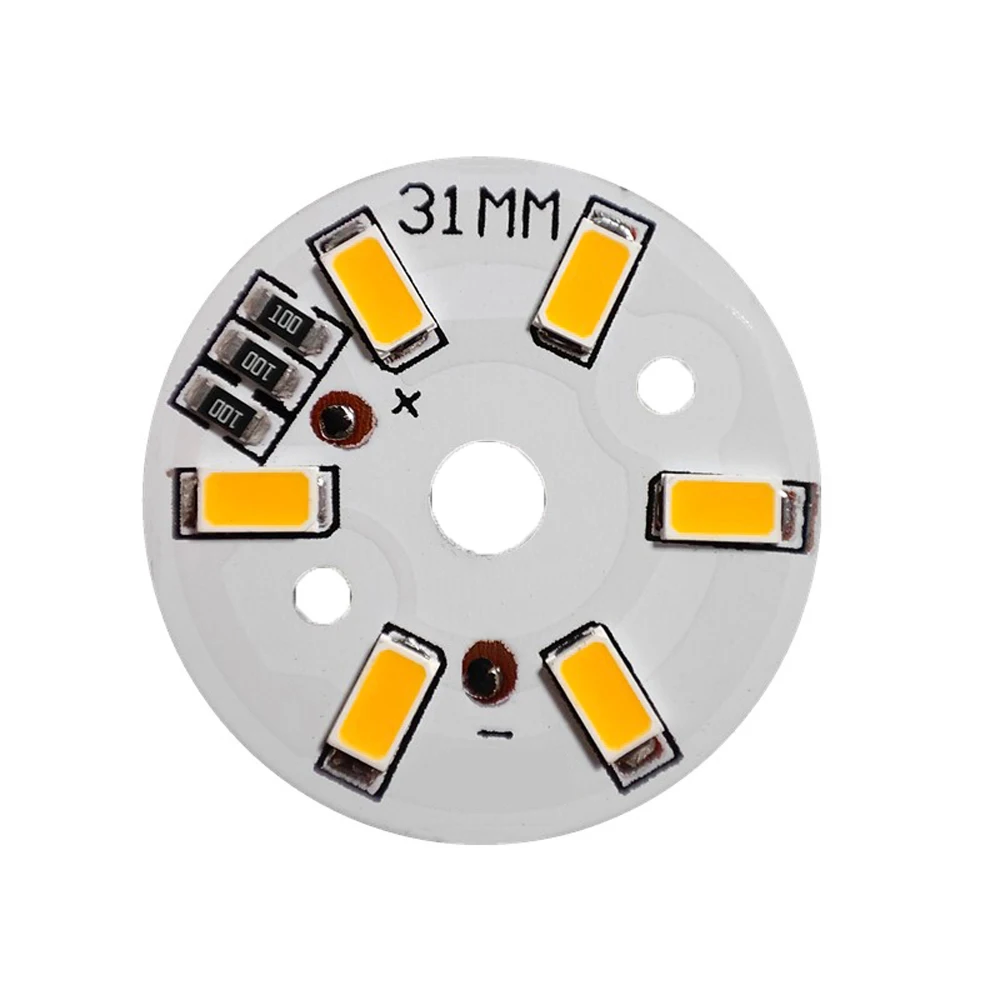 10pcs High Brightness 5V 5730smd Light Board 3W 31mm LED Lamp Panel Warm White / Cold White For Spotlight Ceiling Light DIY