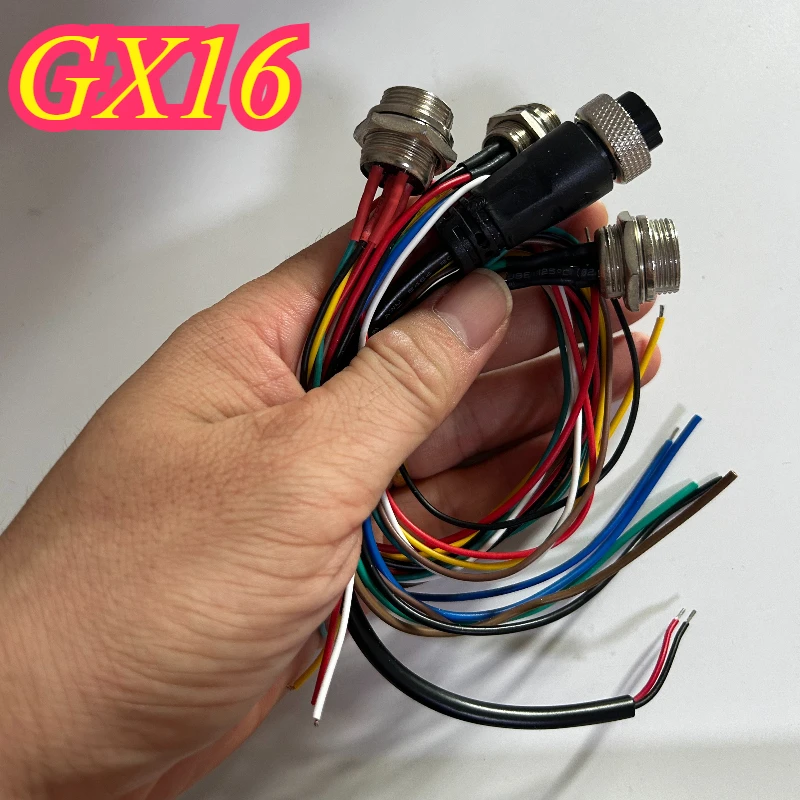 Male GX16 Female 2/3/4/5/6Pin Waterproof Aviation Plug Socket Connector with Wire Cable Connector Butt Joint Air Signal Line