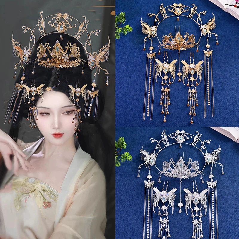 

Fashion Butterfly Pattern Hairwear Long Tassel Chain Hairband for Women Party Dance Wedding Travel Shooting Head Accessories