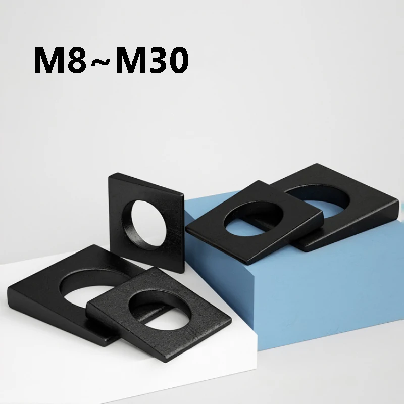 Square Washer M6 M8 M10 M12 M14 M16 M18 M20 M22 M24 M27 M30 Diagonal Gasket Washer Stainless Steel/Carbon Steel for Slot Section