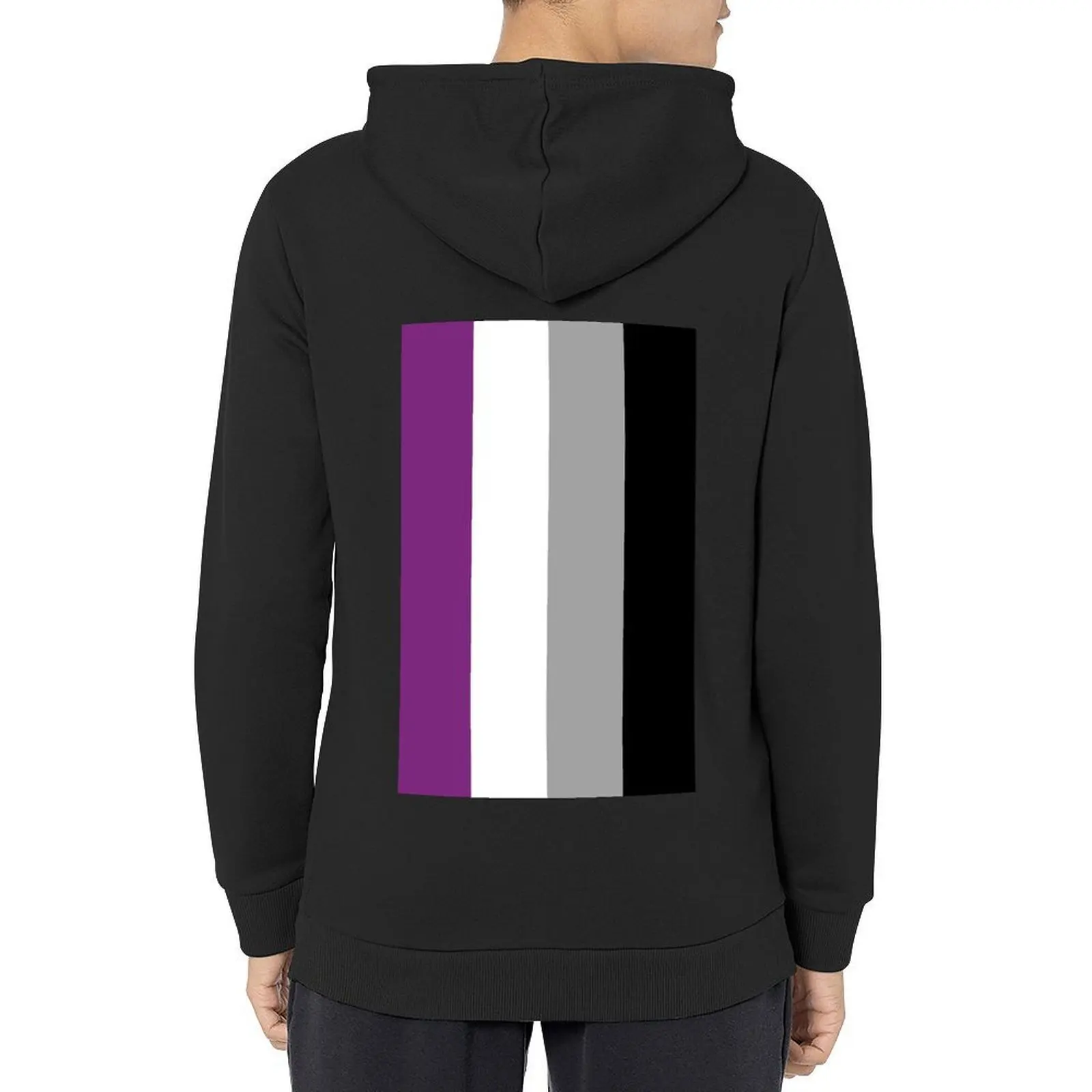 

Asexual Pride Flag Vertical Hoodie autumn jacket men autumn male clothes korean clothes mens hoodie