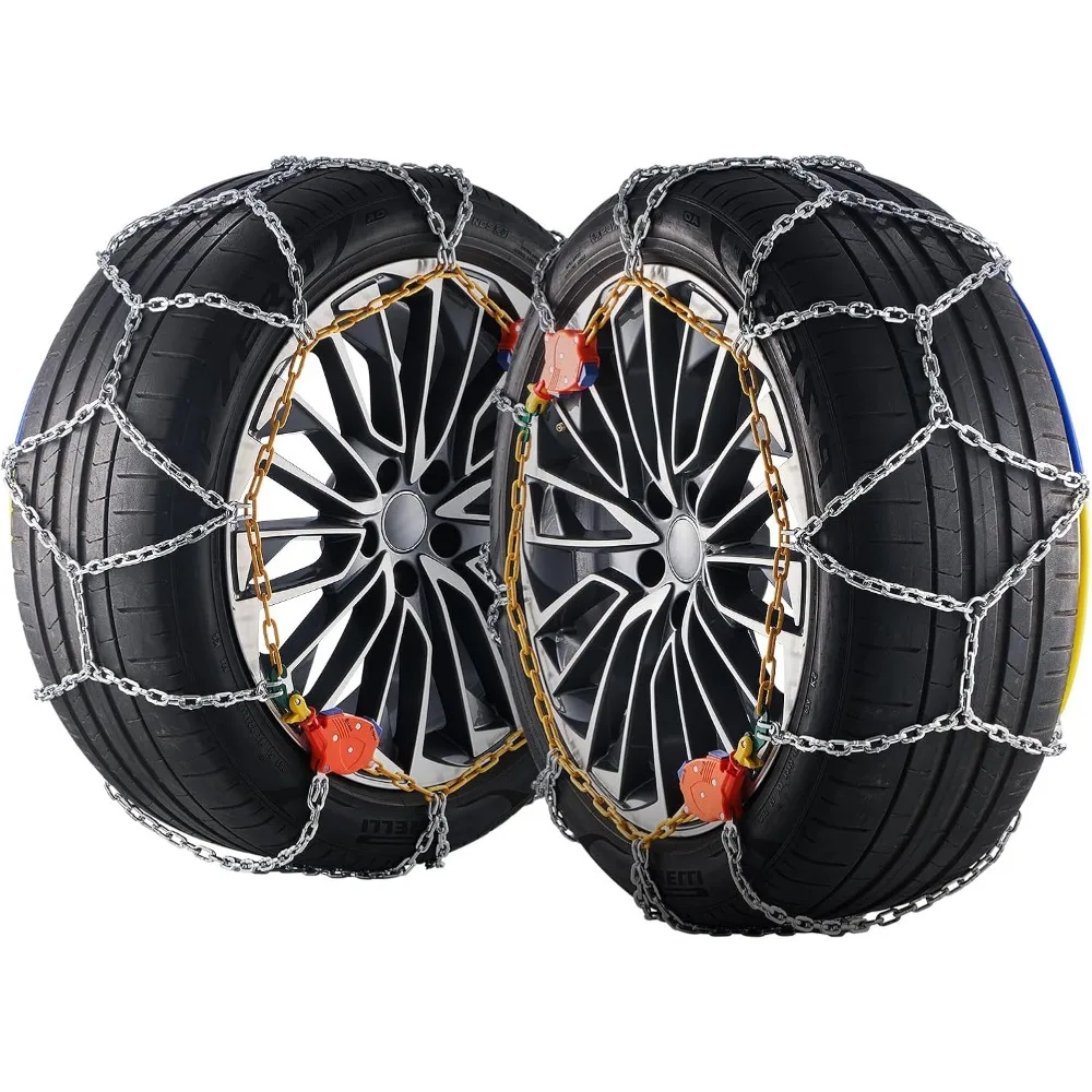 

Зимние цепи VEVOR для легковых автомобилей, внедорожников и пикапов — 2 упаковки регулируемых цепей для шин шириной 235-245 мм