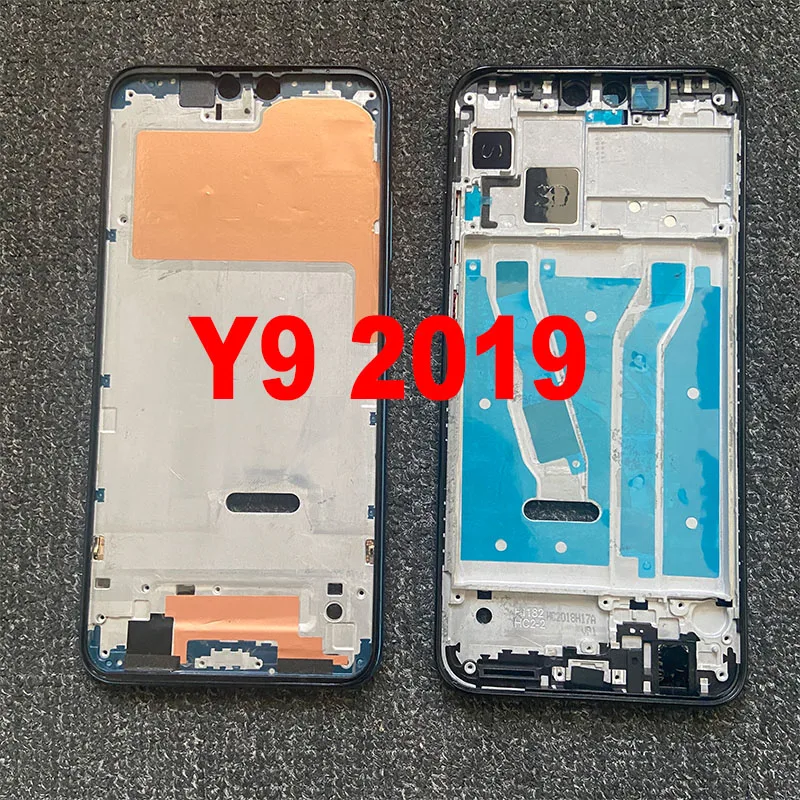 Carcasa para Huawei Y9 Prime 2019, Marco medio, bisel frontal, carcasa trasera, placa media, colocación roja