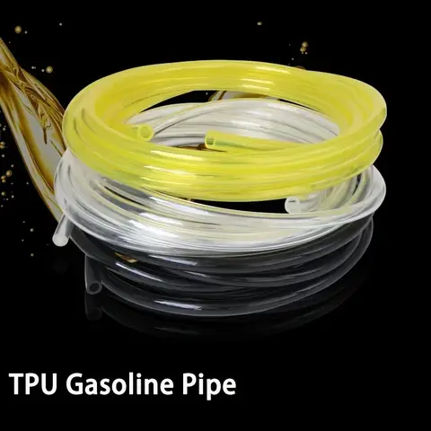 Hose 1/5/10M ID2~7mm OD3.5~10mm Fuel Gas String Tube Petrol Pipe For Trimmer Hoses Chainsaw Blower Line Tool Yellow Black Clear