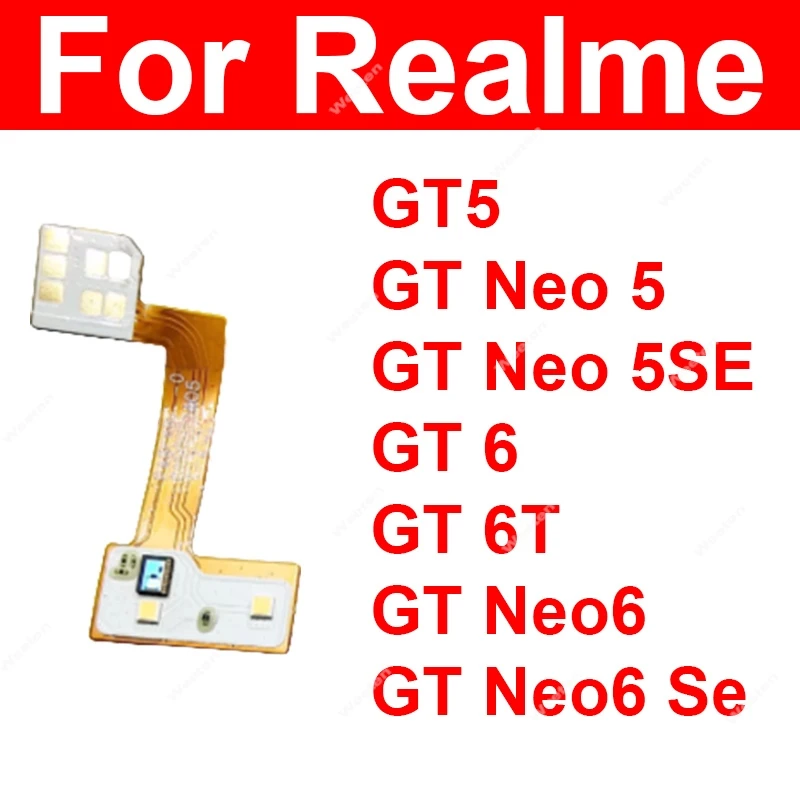 Flashlight Flex Cable For Realme GT5 GT Neo5 Neo 5 SE Neo6 Neo 6 Se Rear Camera FlashLight Sensor Ambient Flex Ribbon Repair