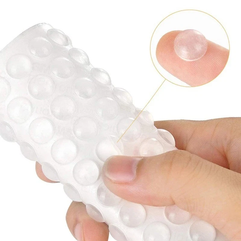 100PCS/Sheet Silicone Cushion Mat Clear Rubber Feet Self-adhesive Pad for Cabinet Bumpers Furniture Protective Noise Reduce