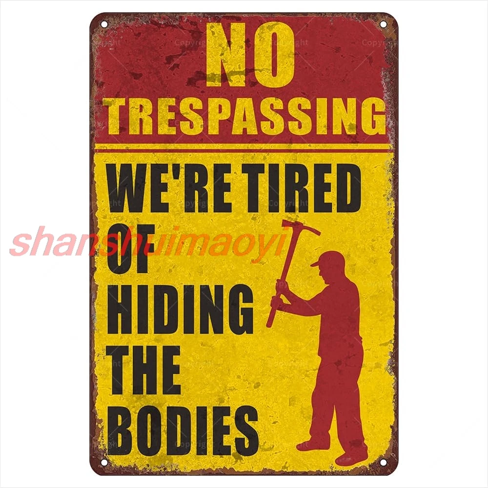 Halloween Humor Retro Metal Tin Signs, 12