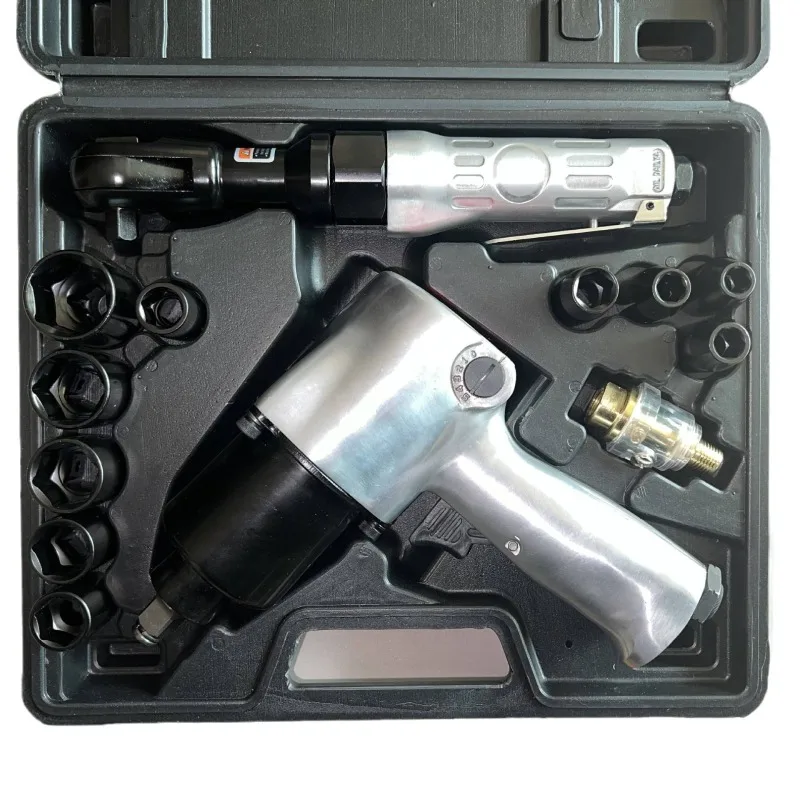 

Pneumatic tool set, wrench tire removal tool