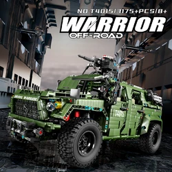 3175PCS Military Off Road Vehicle Building Blocks 1:8 Model Truck Assembly Model Bricks Educational DIY Toys Kids Birthday Gift