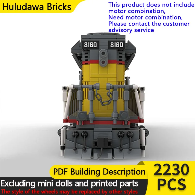 

City Car Model MOC Building Bricks SD90/43MAC Diesel Locomotive Modular Technology Assemble Children Toys Suit Gifts Holiday