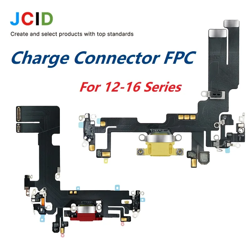 JCID OEM Wysokiej Jakości Taśma Flex Portu Ładowania Czarna Złącze Dock Ładowania FPC Hurtowo Do iPhone 16 15 14 13 12 Pro Max Części — zdjęcie produktu 4