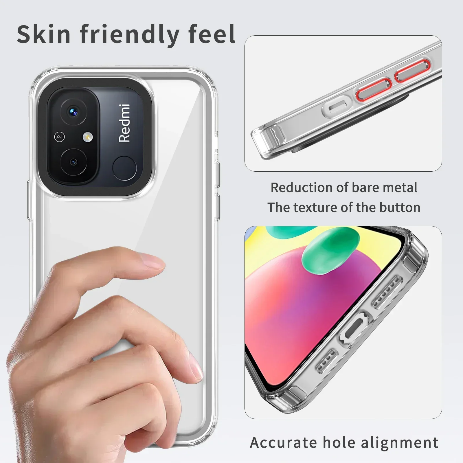 Acrylic Shockproof Clear Case For Xiaomi Redmi A3 13C 11A A2 A1 Plus Note 13 Pro Plus 12 11S 10S 9S Pro Back Transparent Cover