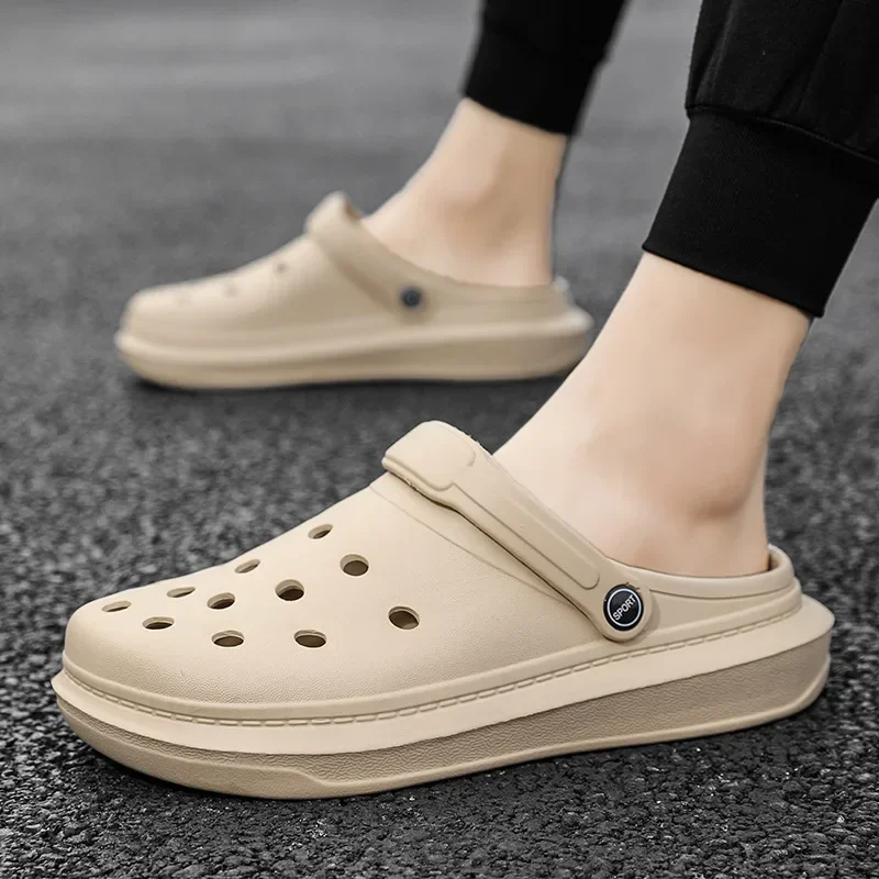 Beach Sandals Trendy EVA Material Men's Lightweight Soft-Soled Casual Breathable Garden Slippers Cross-Border Dialect Design