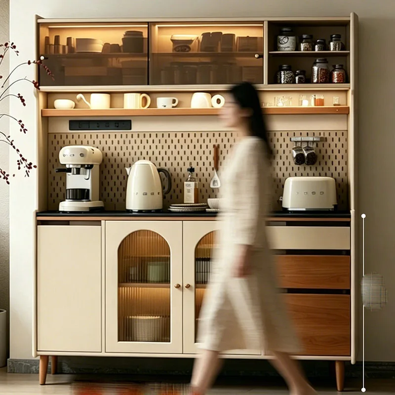 Meuble de Rangement Commercial Moderne en Bois pour Bar de Restaurant, Armoire Haute pour Boissons, Whisky et Vin, Étagère de Rangement, Mobilier de Maison