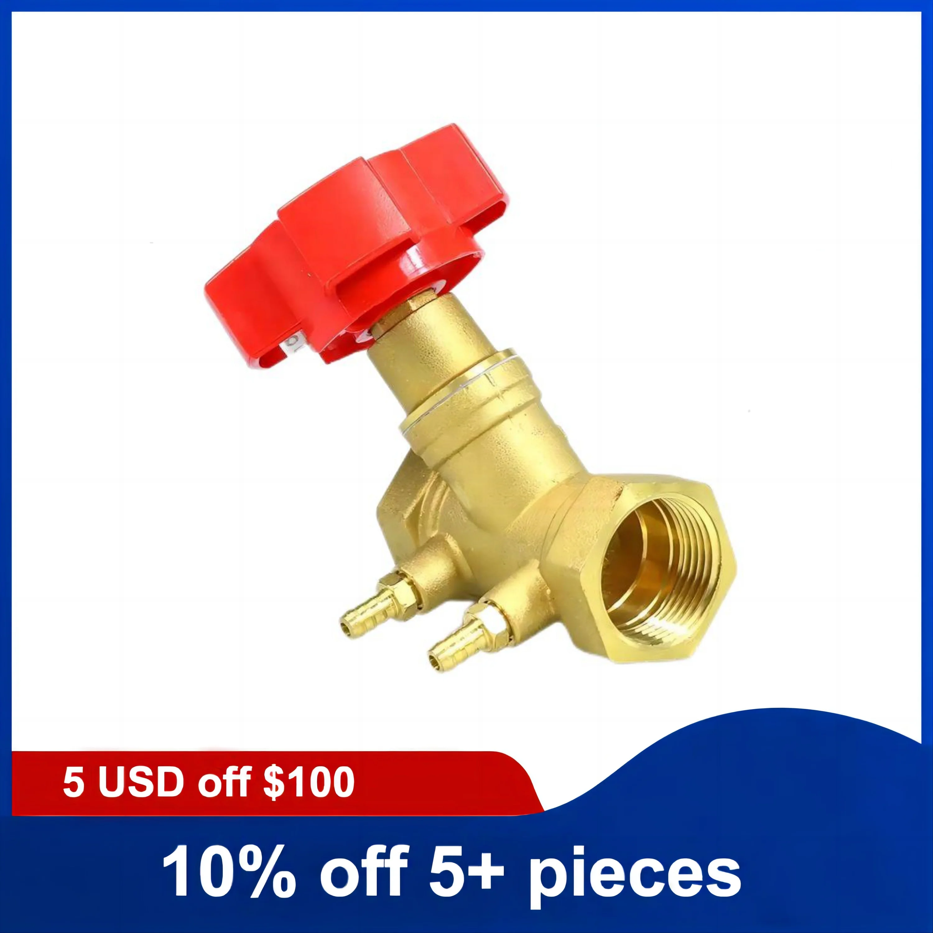 1-1/2inch Brass Double Regulating Balance Flow Meter Valve Manual Digital Control Circuit Balancing Valves