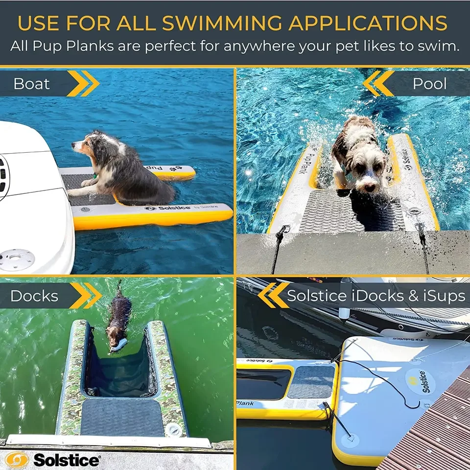 

Inflatable Pup Plank CAMO SPORT Dog Float Floating Ramp Ladder for Pool Boats Docks Dog