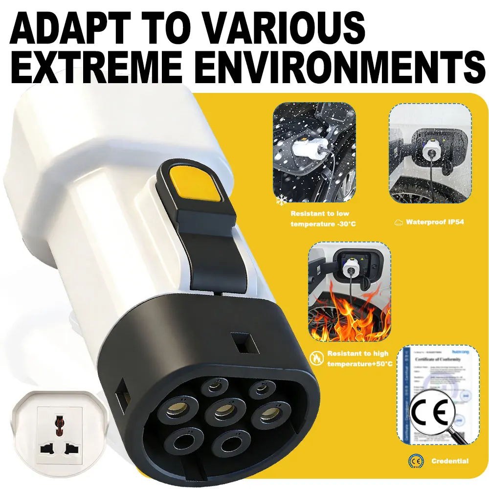 Type2 V2L Discharger adapter 16A General socket Discharge for XPENG NAMMI BYD MG4 Geely Jaecoo Omoda SAMRT Renault Hyundai ZEEKR