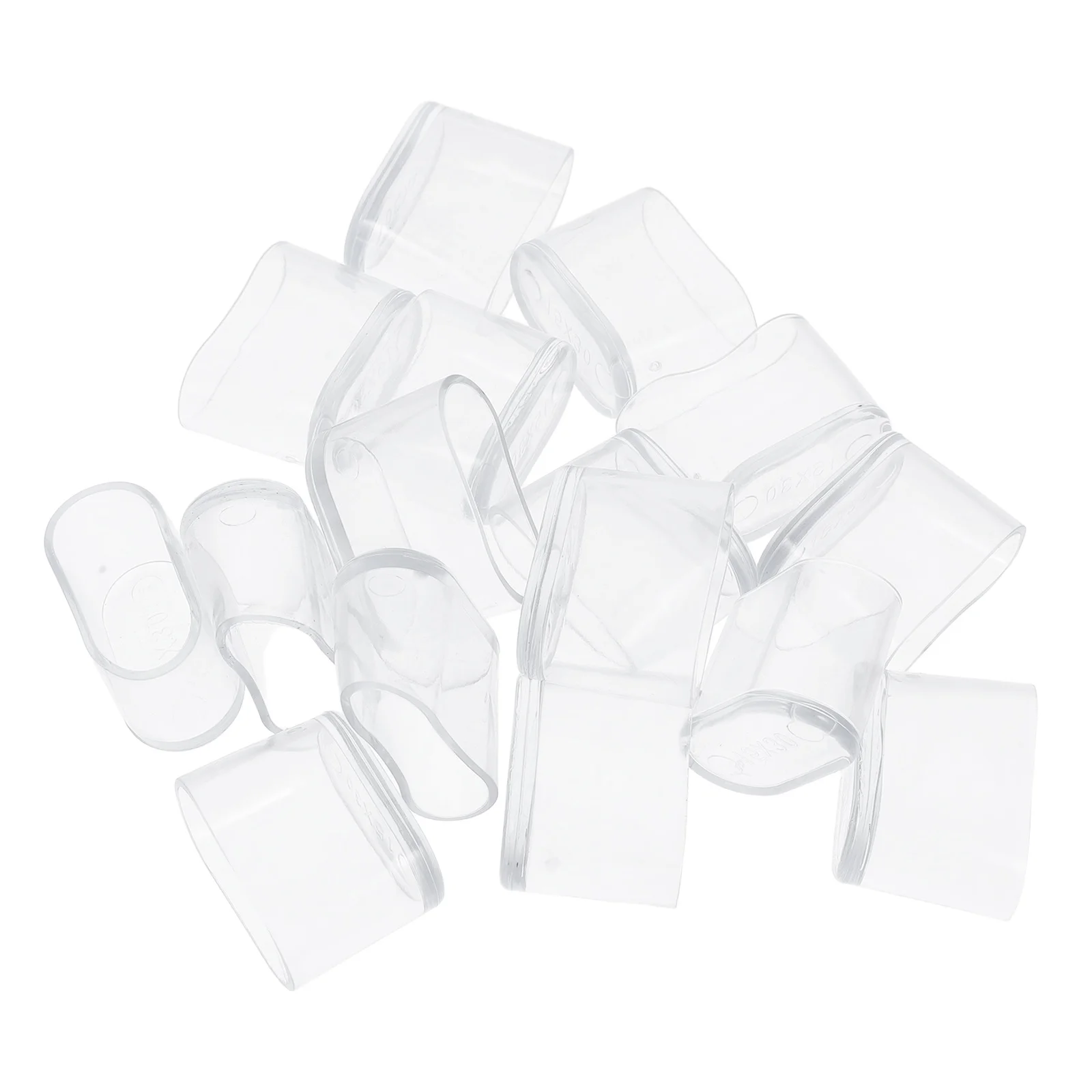 

16Pcs Furniture Leg Caps Oval Transparent Anti Slip Floor Protectors for Hardwood Floors Chairs Tables Plastic Leg Covers