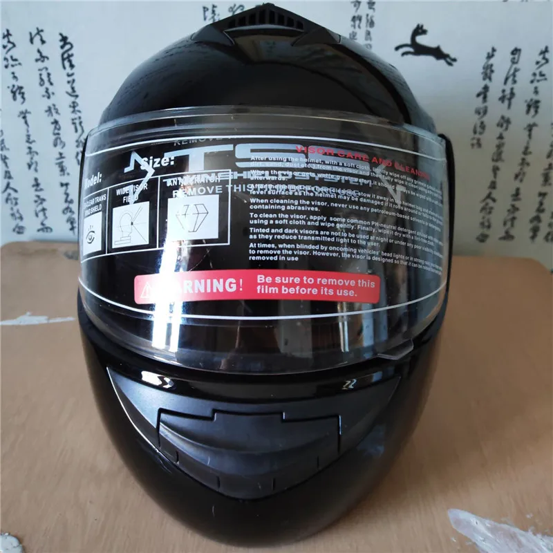 Flip Up Motorcycle  Modular Moto With Inner Sun Visor Safety Double Lens Racing Full Face Helmets