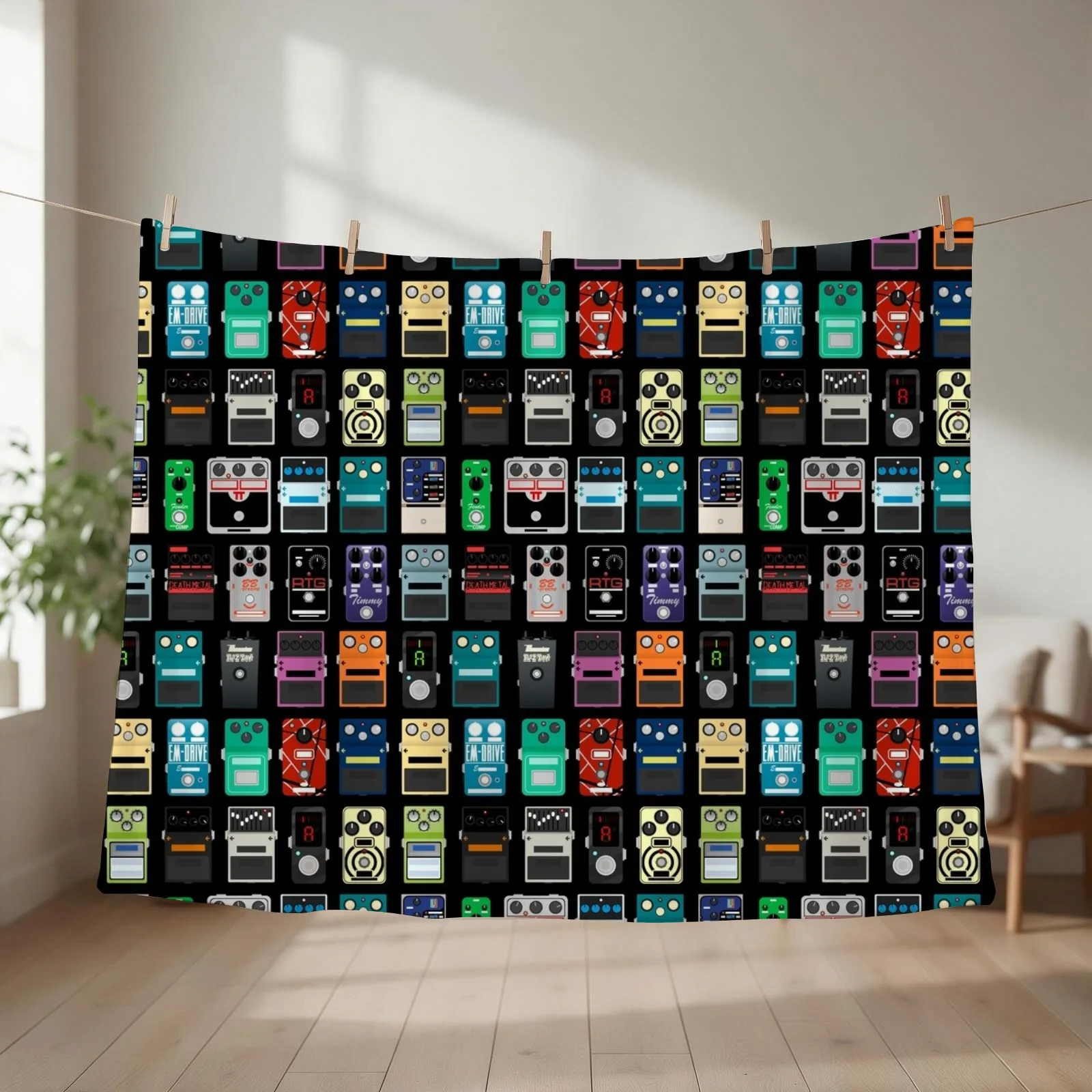 Pedal Board #2 Throw Blanket Hairys blankets ands christmas gifts Custom Blankets