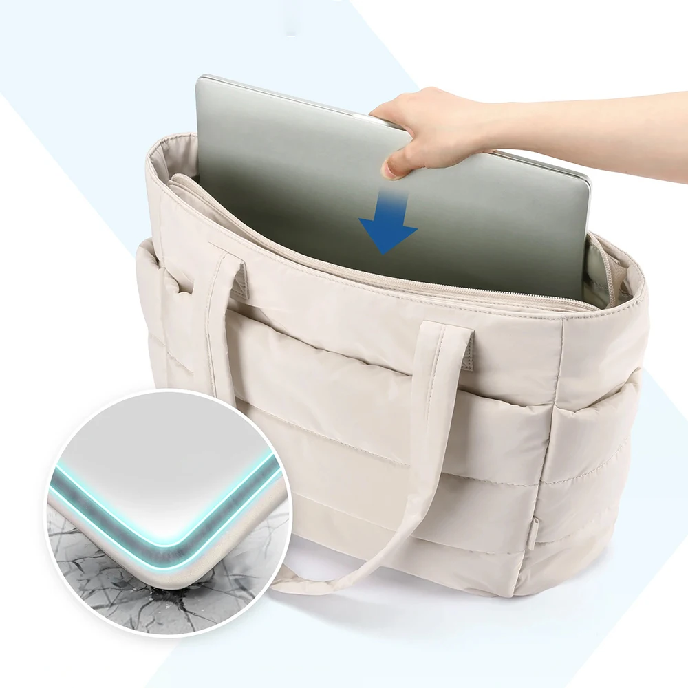 Women's Large Capacity Lightweight Fluffy Handbag Suitable For Travel, Work, Beach, Gym, Multifunctional Storage Bag image 2