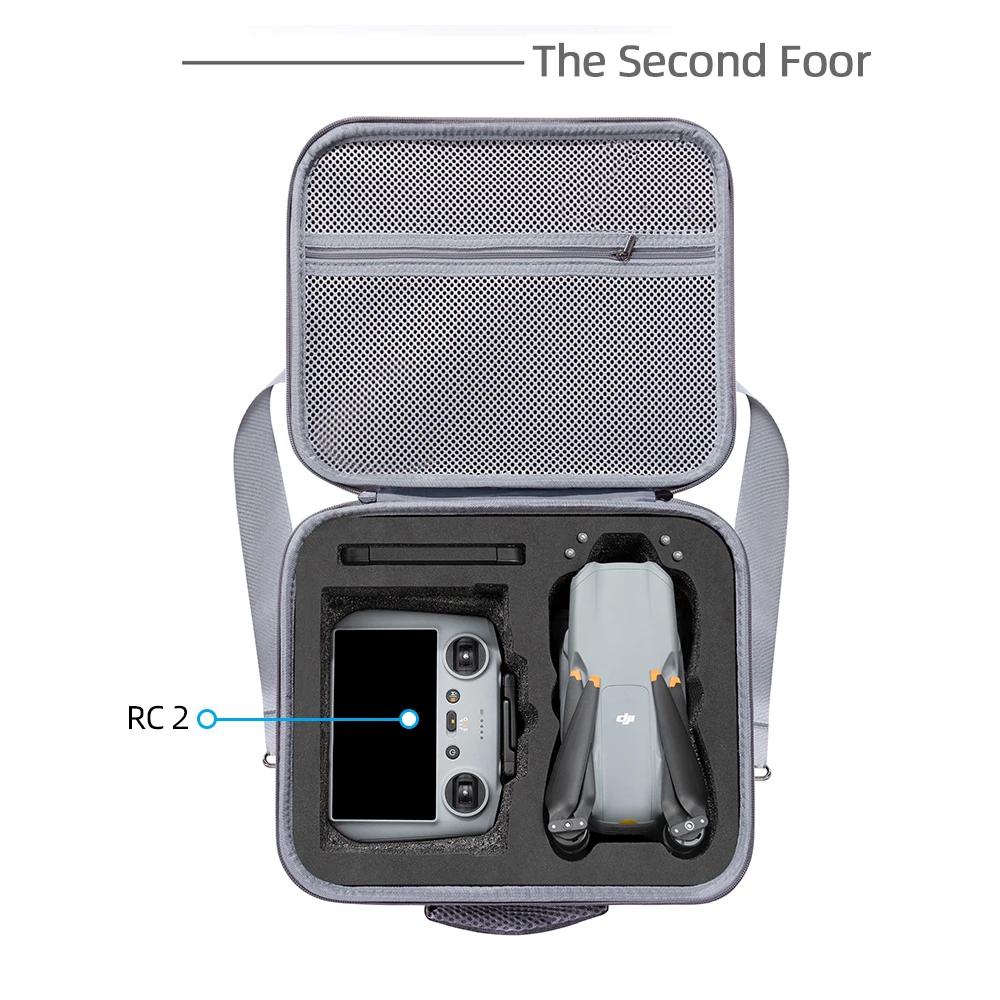 Tragetasche für DJI Air 3S/Air3, Aufbewahrungsbox, tragbare Reise-Umhängetasche, PU-Handtasche für DJI Mavic Air 3S Drohnenzubehör – Detail 4