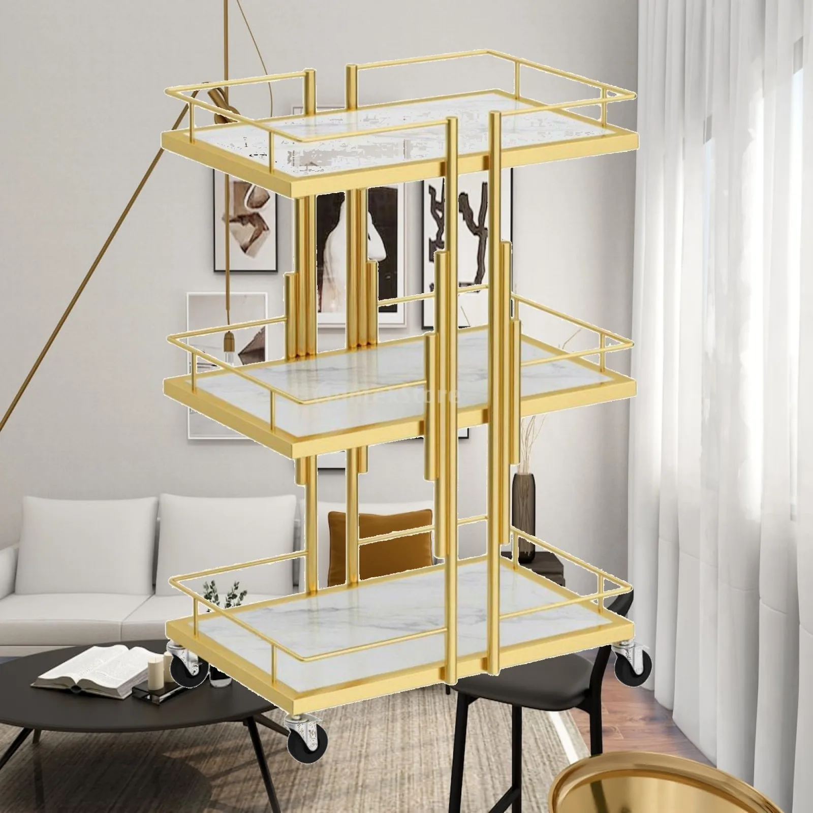 Elegant-chariot-de-salon-en-metal-dore-avec-etageres-en-marbre-organisateur-mobile-pour-spa-a-domicile-et-salon-de-coiffure