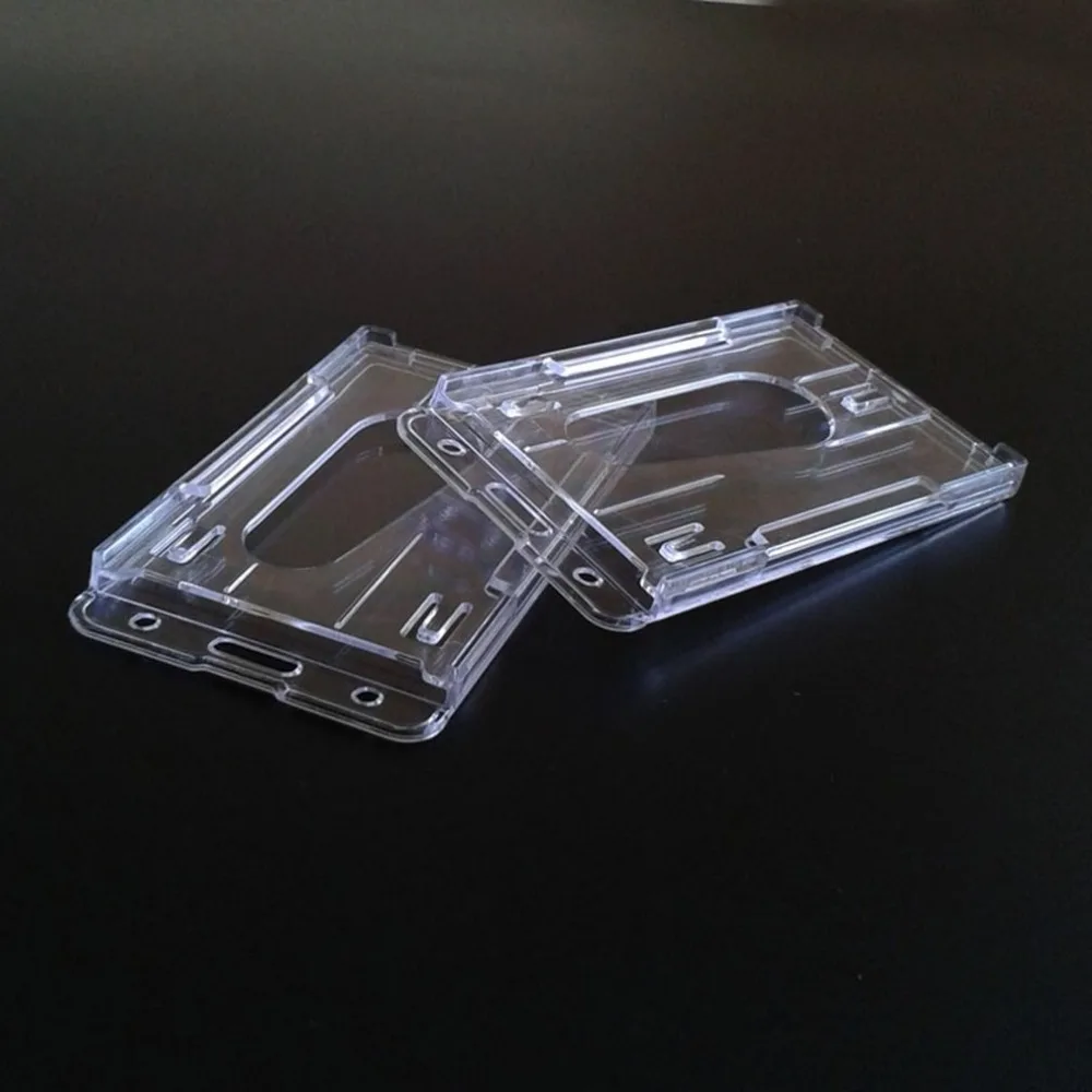 Credit Card Holder Vertical Hard Plastic Vertical Design High Quality Card Sets Double-sided Use Cutting Ferrule Cutting Sleeve