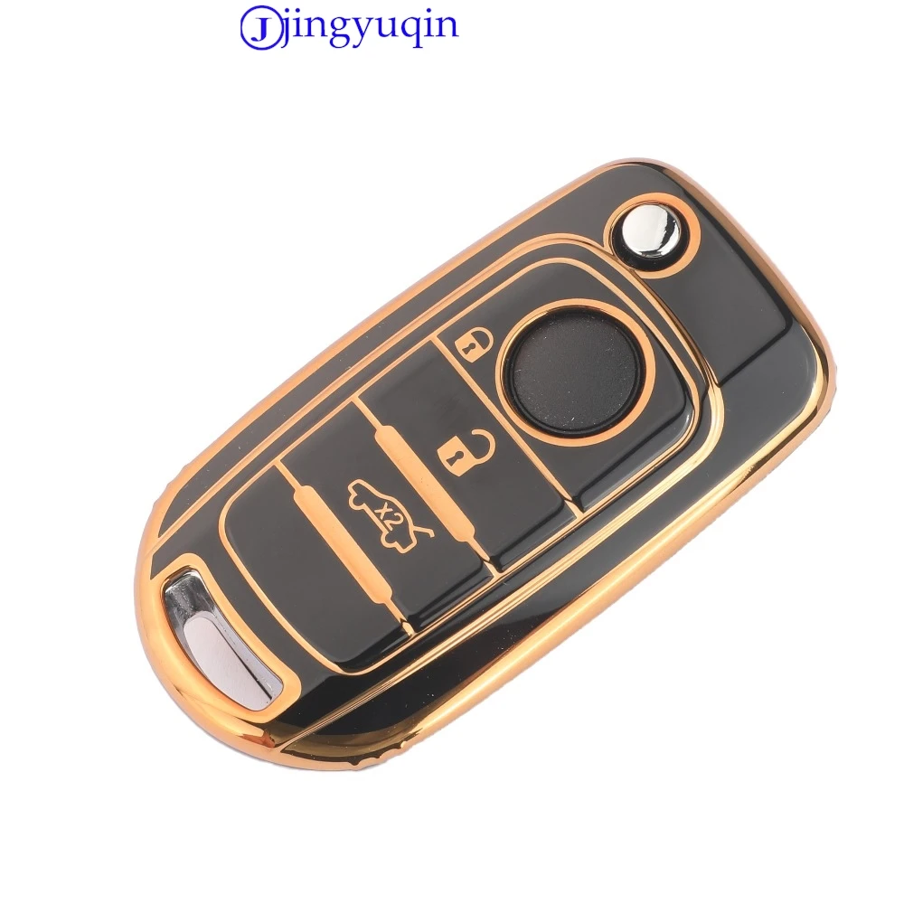 jingyuqin Arrival TPU Car Key Shell Case Fob For FIAT TIPO Toro 500X Nuovo Grazie Car Keys Blank Case Cover