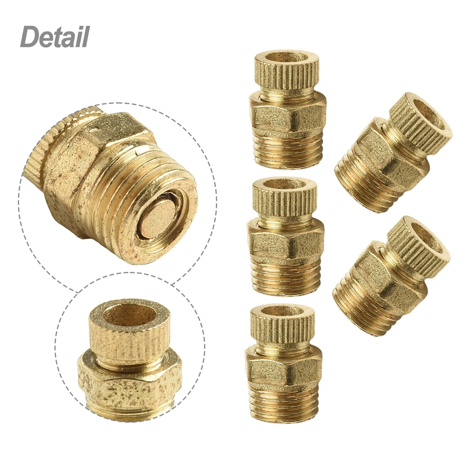 Copper Drain Valve Drain Valve Screw Various Settings 19*14*12.9 Mm Quick Water Discharge Silent Working Sturdy Material